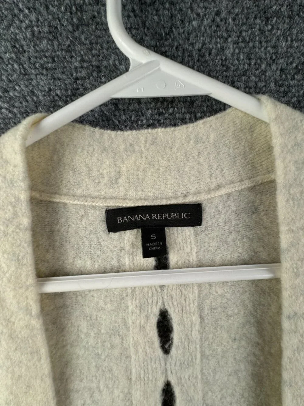 Banana Republic Wool Alpaca Blend Sweater Women’s Small Ivory Open Cardigan